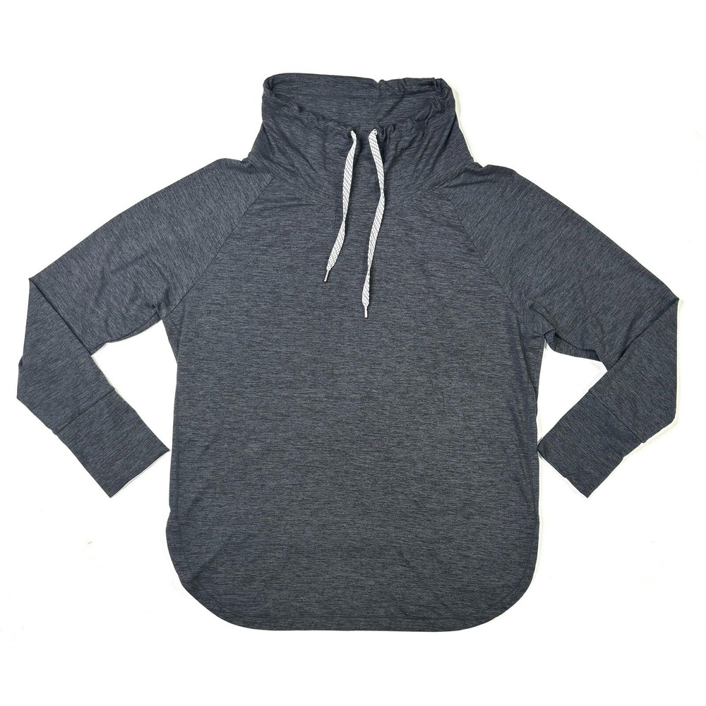 Members Mark Top Women's Large Soft Funnel Neck Pullover Heather Gray Sweater